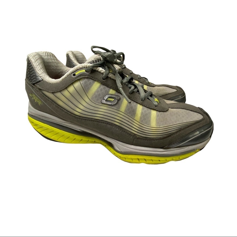 Skechers SRR Womens Shape Ups Resistance Gray Yellow 12370 Sneakers Sz 9…